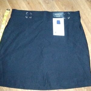 Rafaella Comfort Stretch Skort S Black Skirt Short Pull-on NWT